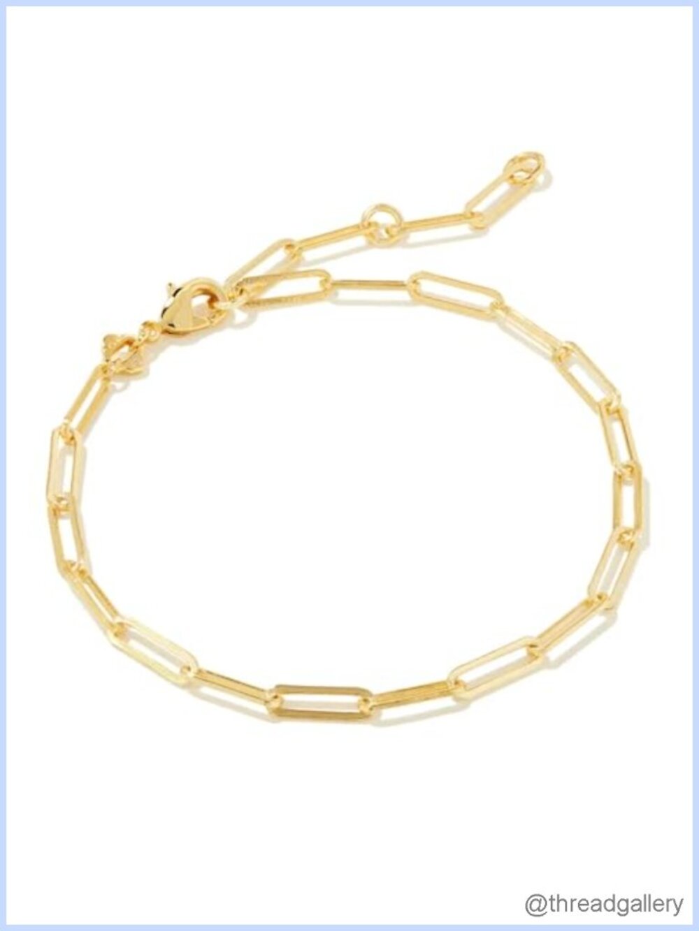 Kendra Scott Courtney Paperclip Bracelet Link Chain Lobster Clasp